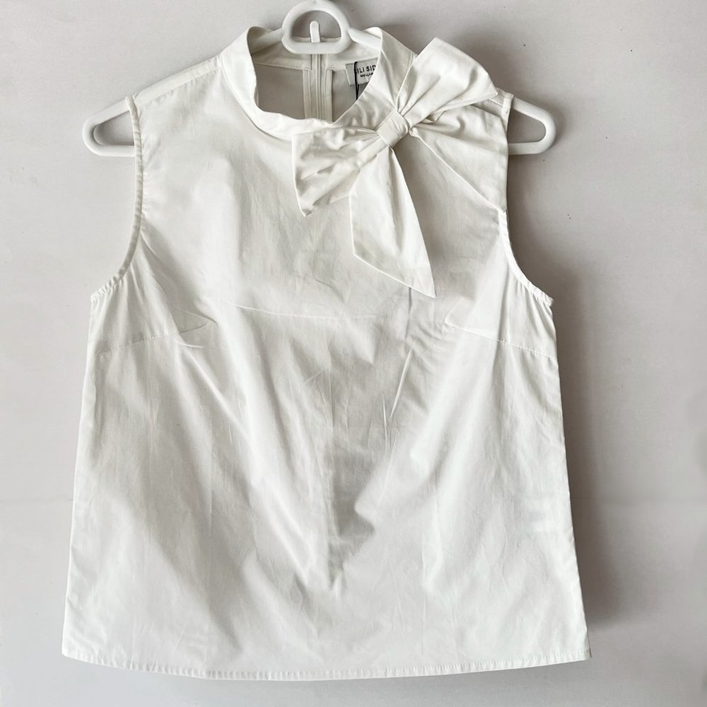 NEW! Molly Bracken Lili Sidonio Sleeveless Woven Cotton White Top, Size XS - Picture 8 of 13